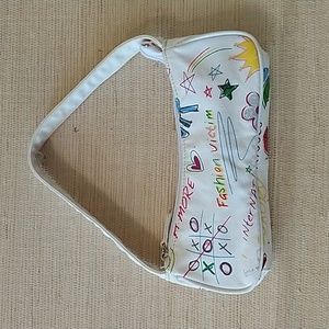 Whatever Graffitied White Purse (S)